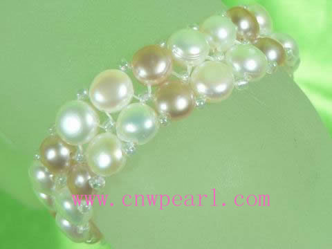 7-7.5mm freshwater pearl  elasticity bracelets
